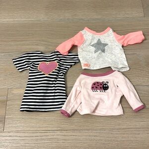 American girl doll shirt pack
